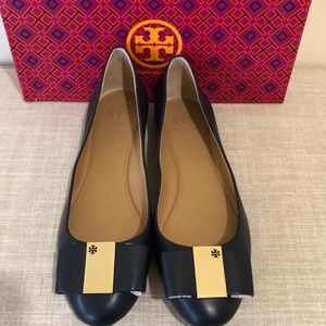 Tory Burch Chase Ballet - Perfect Navy Size 10.5